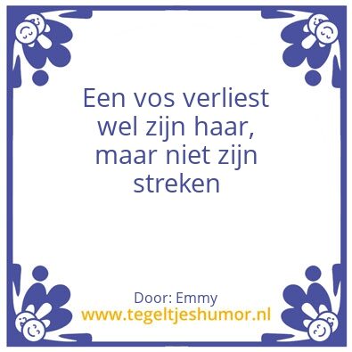 Tegeltje: Vos