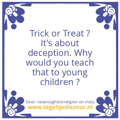 Tegeltje: a list – Trick or Treat ?