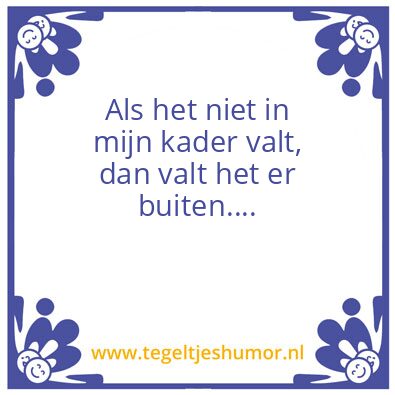 Tegeltje: Kader