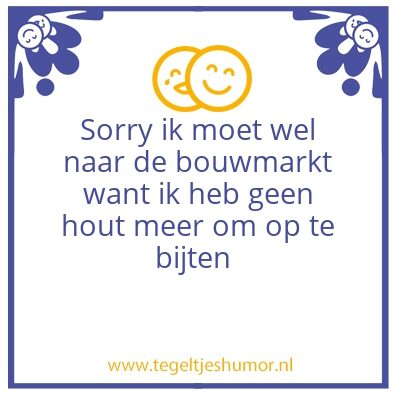 Tegeltje: De bouwmarkt