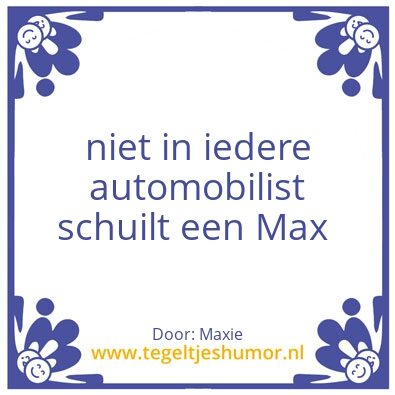 Tegeltje: Max