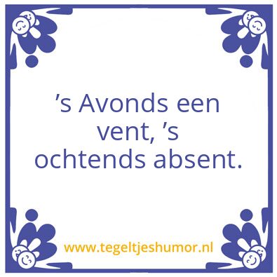 Tegeltje: Vent