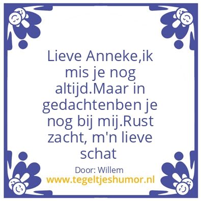 Tegeltje: Anneke