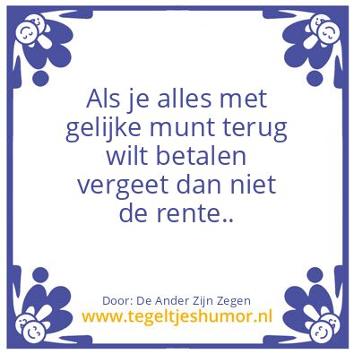 Tegeltje: De Ander Zijn Vloek is
