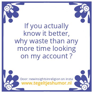 Tegeltje: you’re welcome…