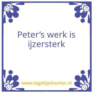 Tegeltje: Ijzersterk