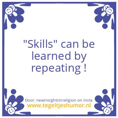 Tegeltje: “Skills”
