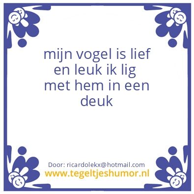 Tegeltje: dieren