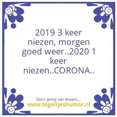 Tegeltje: HUMOR MET EEN KNIPOOG….
