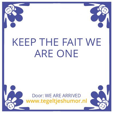 Tegeltje: AL IS WELL