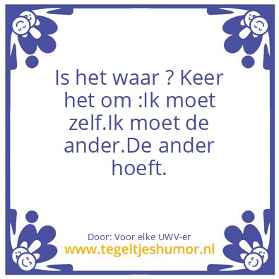 Tegeltje: Doe er je voordeel mee