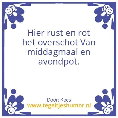 Tegeltje: Voor op het toilet