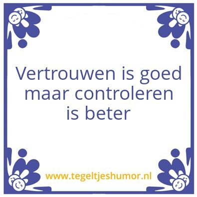 Tegeltje: Geen