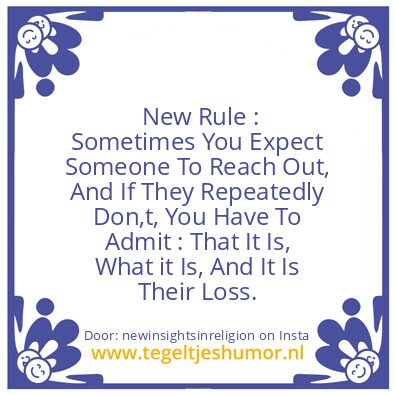 Tegeltje: Quitters are Losers.