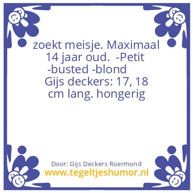 Tegeltje: Gijs