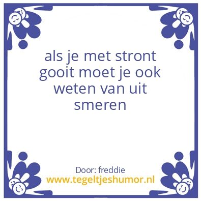 Tegeltje: stront