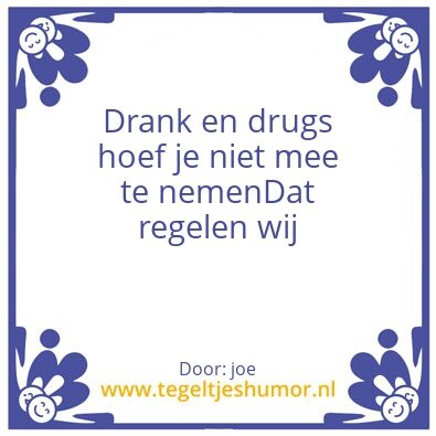 Tegeltje: joe