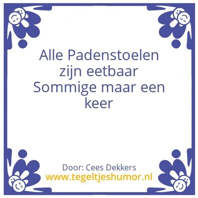 Tegeltje: Eetbaar