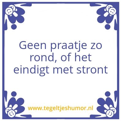 Tegeltje: Stront