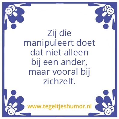 Tegeltje: Manipulatie