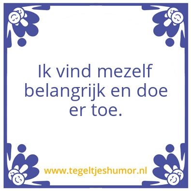 Tegeltje: !