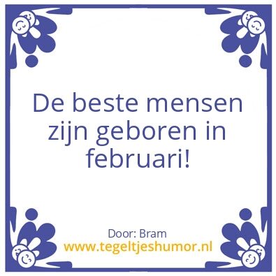 Tegeltje: Februari