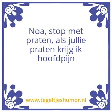Tegeltje: Praten