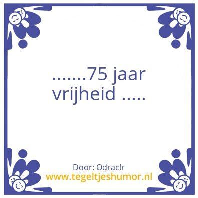Tegeltje: Vrijheid
