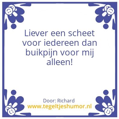 Tegeltje: Humor