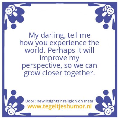 Tegeltje: improve my perspective