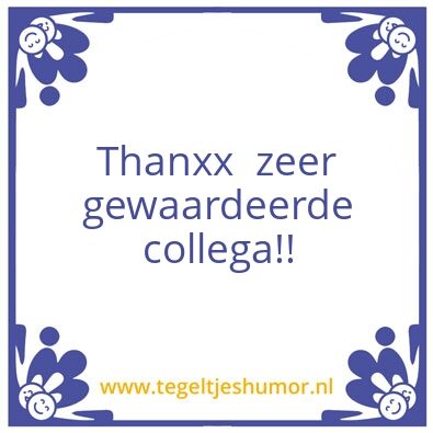 Tegeltje: COLLEGA