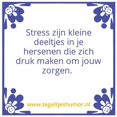 Tegeltje: Definitie van stress