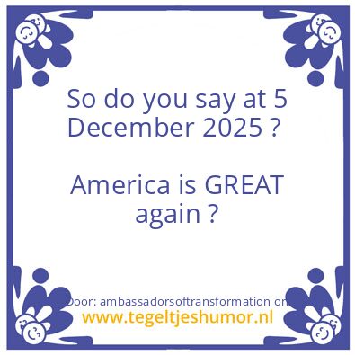 Tegeltje: Trump ramp trein ..