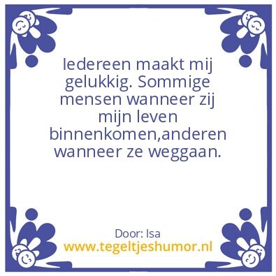 Tegeltje: Gelukkig