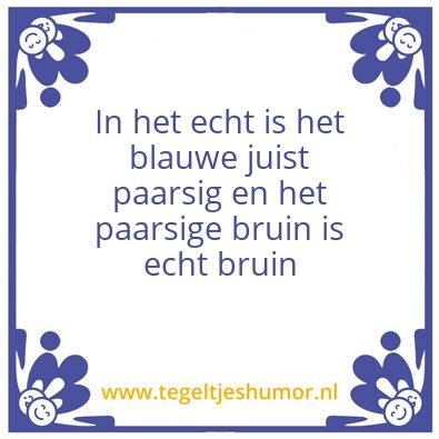 Tegeltje: blauw