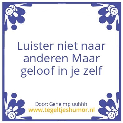Tegeltje: Geloof