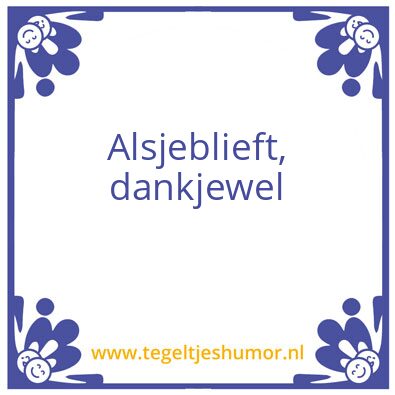 Tegeltje: AJB