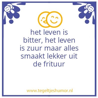 Tegeltje: frituur