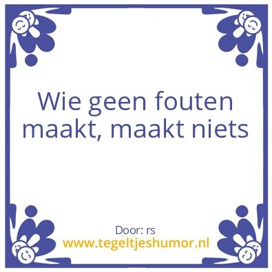 Tegeltje: Opkikker