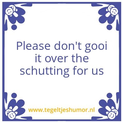 Tegeltje: Schutting