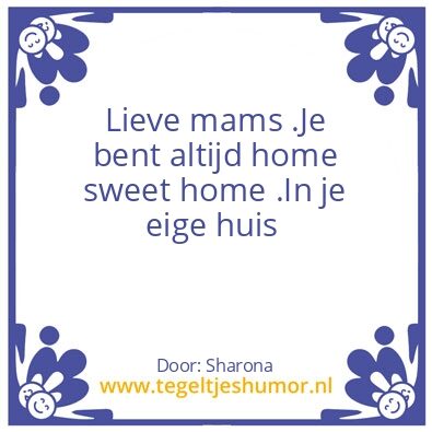 Tegeltje: Home sweet home