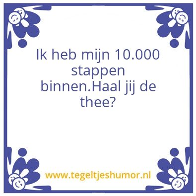 Tegeltje: 10.000 stappen