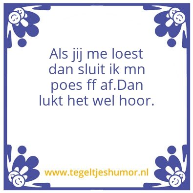 Tegeltje: Loes de poes