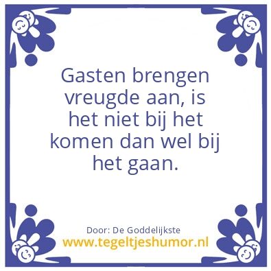 Tegeltje: Gasten