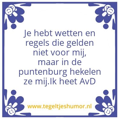 Tegeltje: A.v.D.