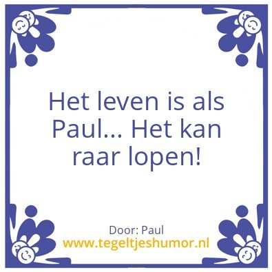 Tegeltje: Paul