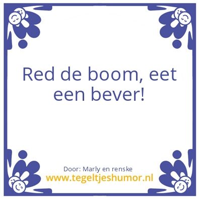 Tegeltje: natuurbehoud