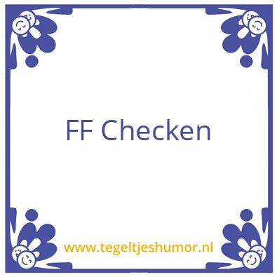 Tegeltje: F