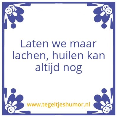 Tegeltje: Lachen