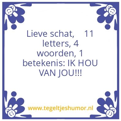 Tegeltje: Liefde